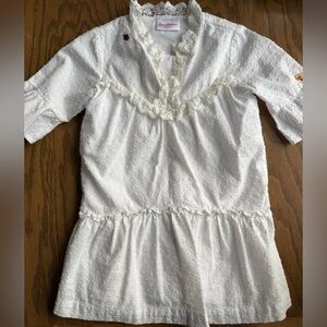 Hanna Andersson Lace and Embroidered Girls Dress NWOT